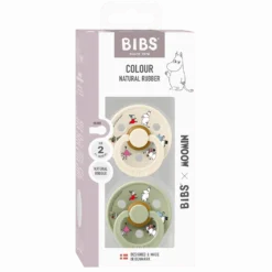 Moomins Friends 2-pack Runda Latexnappar Ivory Sage