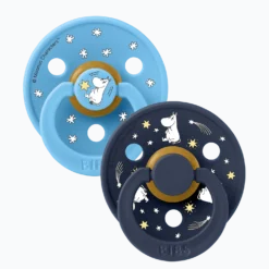 Moomins Good Night 2-pack Runda Latexnappar Breeze Deep Space