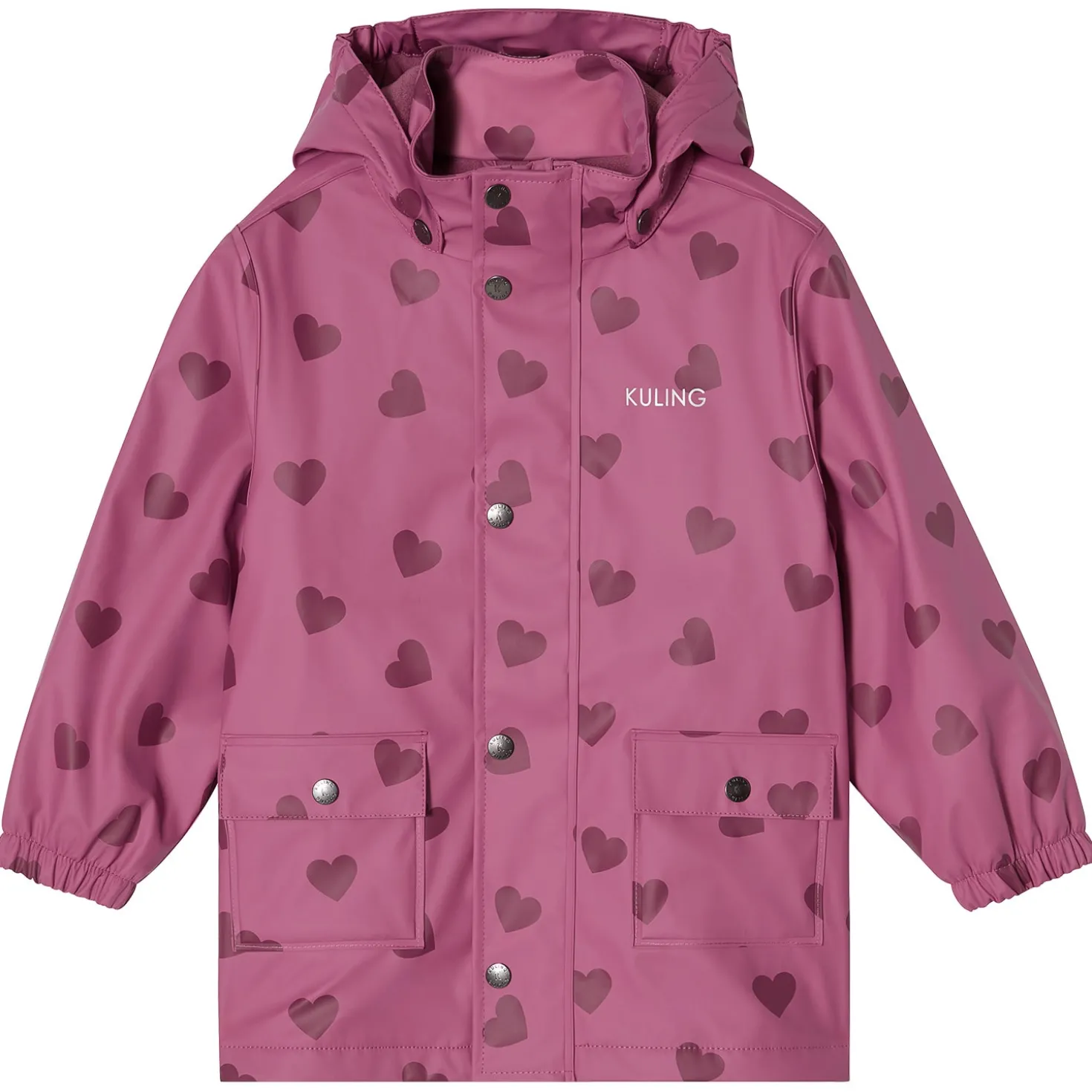 Orust Fodrad Regnjacka Mauve Hearts