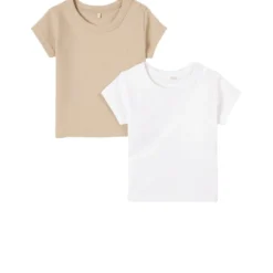 2-Pack T-shirtar Sandfärgade