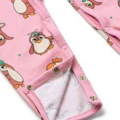 Paula Långärmad Babydräkt Med Cirkus Rosa Lace