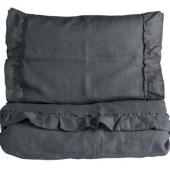 Påslakanset Vagn/Vagga Mood Volang Graphite Grey