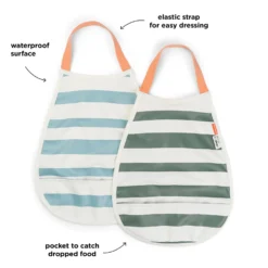 Pull-Over Bib 2-pack Blue/green