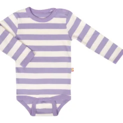 Randig Baby Body Lila