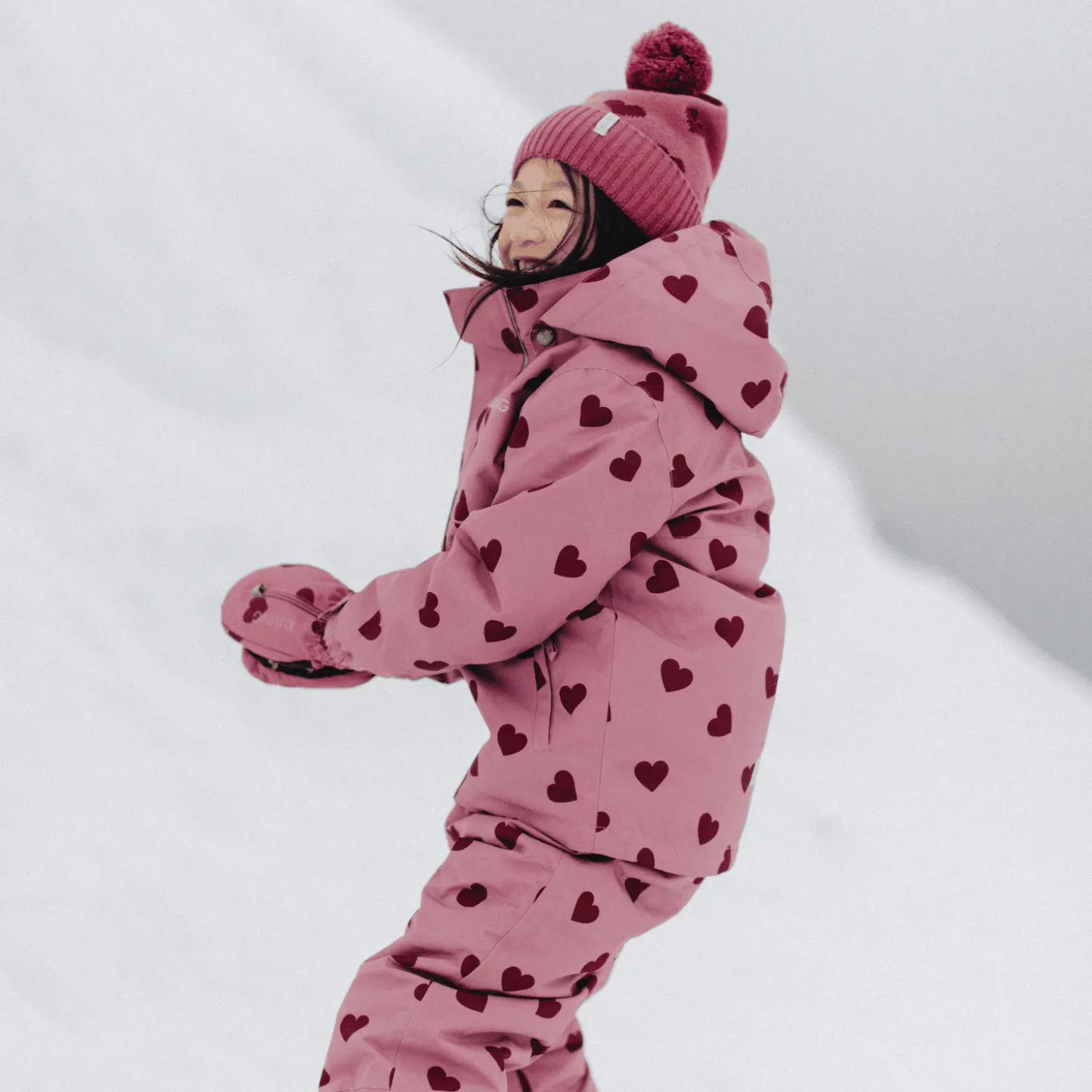 Sarek Vinterjacka Mauve Hearts