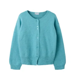 Stickad Kofta Milky Blue