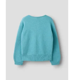 Stickad Kofta Milky Blue