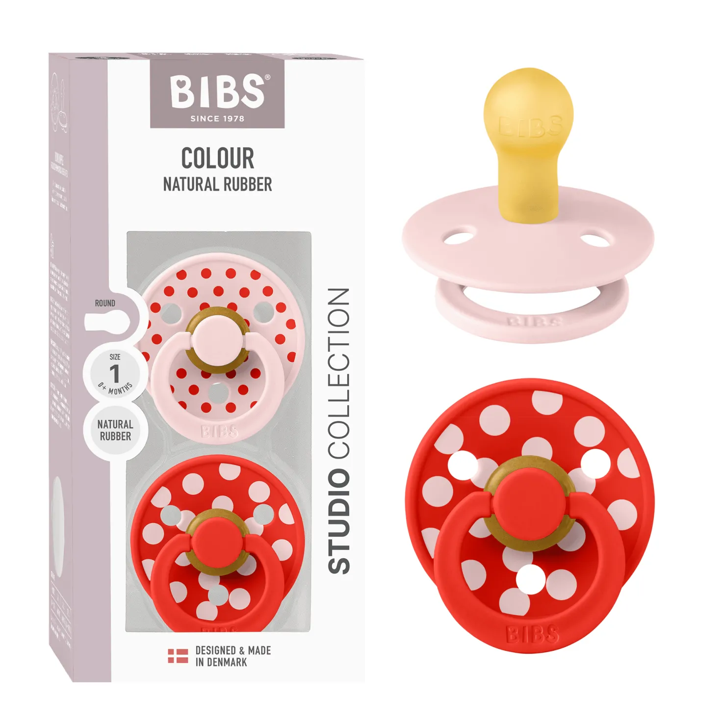 Studio Colour Polka 2-pack Runda Latexnappar Blossom Candy Apple