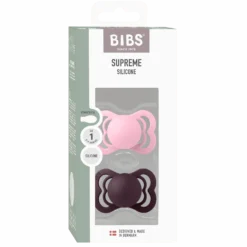 Supreme 2-pack Symmetriska Silikonnappar Baby Pink Plum