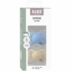 Supreme 2-pack Symmetriska Silikonnappar Vanilla Sky Blue