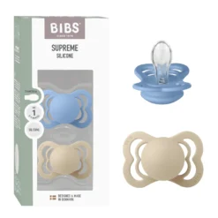 Supreme 2-pack Symmetriska Silikonnappar Vanilla Sky Blue