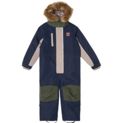 Svalbard Vinteroverall Navy Forest Green Blocking