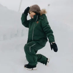 Svalbard Vinteroverall Navy Forest Green Blocking