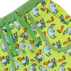 Sweatpants with badger and squirrelPear Green