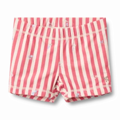 Swim Shorts Niki Red Stripe Flowers