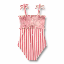 Swimsuit Selma Red Stripe Flowers