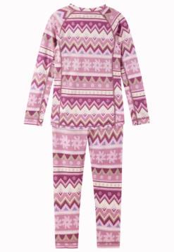 Taitoa Underställsset I Ull Grey Pink