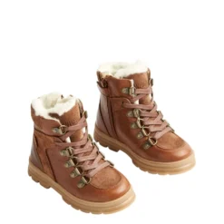 Toni Tex Cognac Snow Boots med Hiker-9002 Design