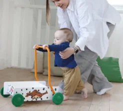 Trävagn För Att Lära Sig Gå Spotted