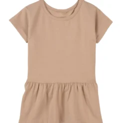 T-shirt Med Volang Sandfärgad