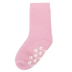 Ullstrumpa Med Halkskydd Rosa