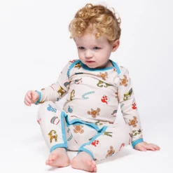 Ulm Långärmad Babydräkt Med Juldekorationer Vit Vanilla