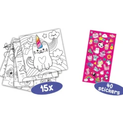 Unicorn Målarbok Med Klistermärken