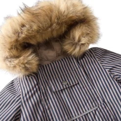 Val D'Isere Vinteroverall Thin Stripe Navy Taupe