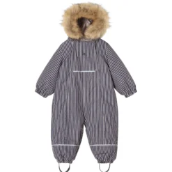 Val D'Isere Vinteroverall Thin Stripe Navy Taupe