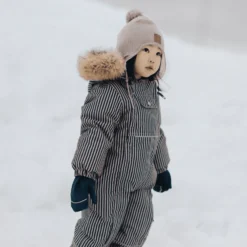 Val D'Isere Vinteroverall Thin Stripe Navy Taupe