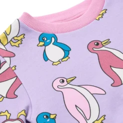 Yapeen Sweatshirt Med Pingviner Lila Heather Purple